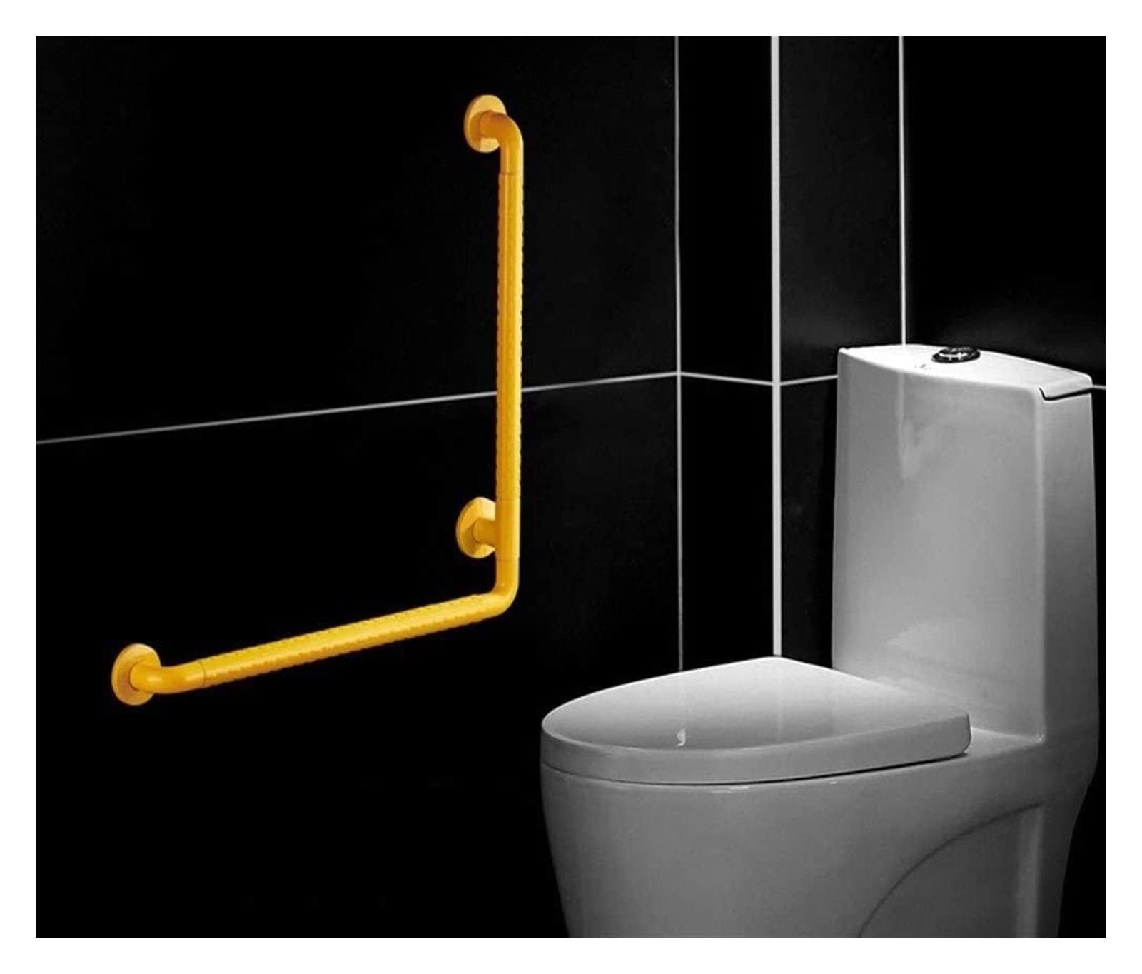 Barras De Apoyo Tipo L para Duchas Y Barandillas Blancas Y Amarillas, Pasamanos De Seguridad, Reposabrazos, Barandilla De Seguridad para Niños, Acero Inoxidable.,