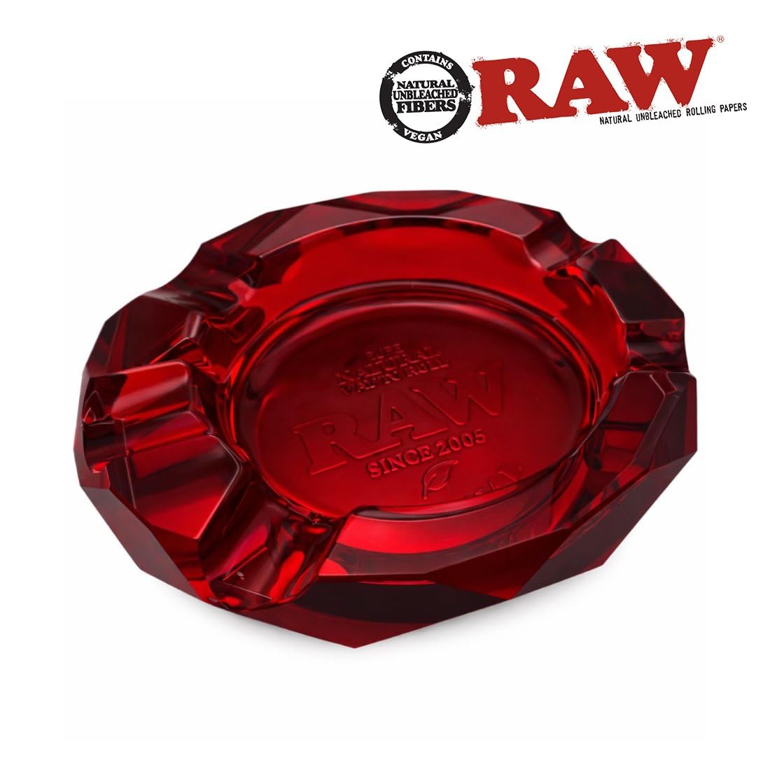 RAW CENICERO CRISTAL RUBY ROJO