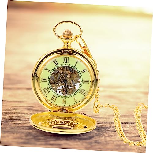 UKCOCO Relógio De Bolso Mecânico Relógio De Bolso Digital Dourado Steampunk Relógio Mecânico Retrô C