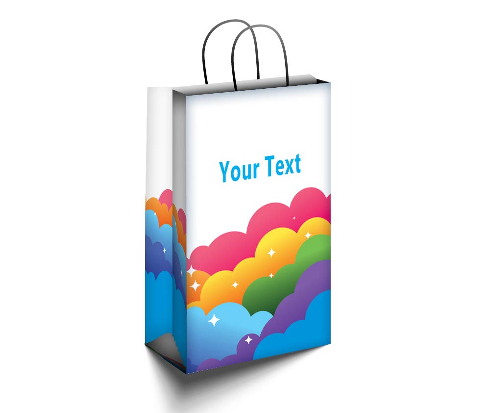Brown Cloud Personalized Paper Bag with Personalised/Customized Photographs/Message/Quote for Party Gift Size 9 x 6 x 3 inch (Pack of 10) (B082V36TLS) Amazon Price History, Amazon Price Tracker