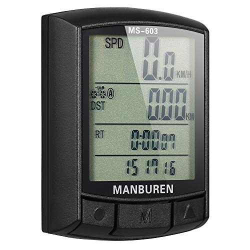 Explopur Bicicleta Ciclismo Computadora LCD Velocímetro Cadencia Ciclismo Velocímetro Inalámbrico/Cableado MTB Road Bike Computadora Cronómetro