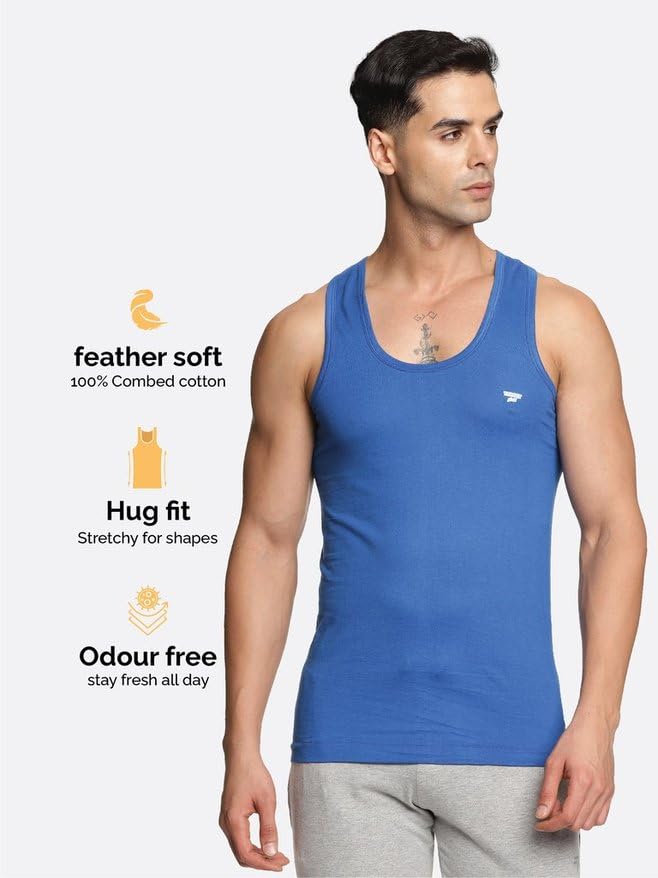 Image of Target Gold Men's Vest - 100% Cotton, Comfortable, Color Baniyan for Men(Pack of 4)(Color May Vary)