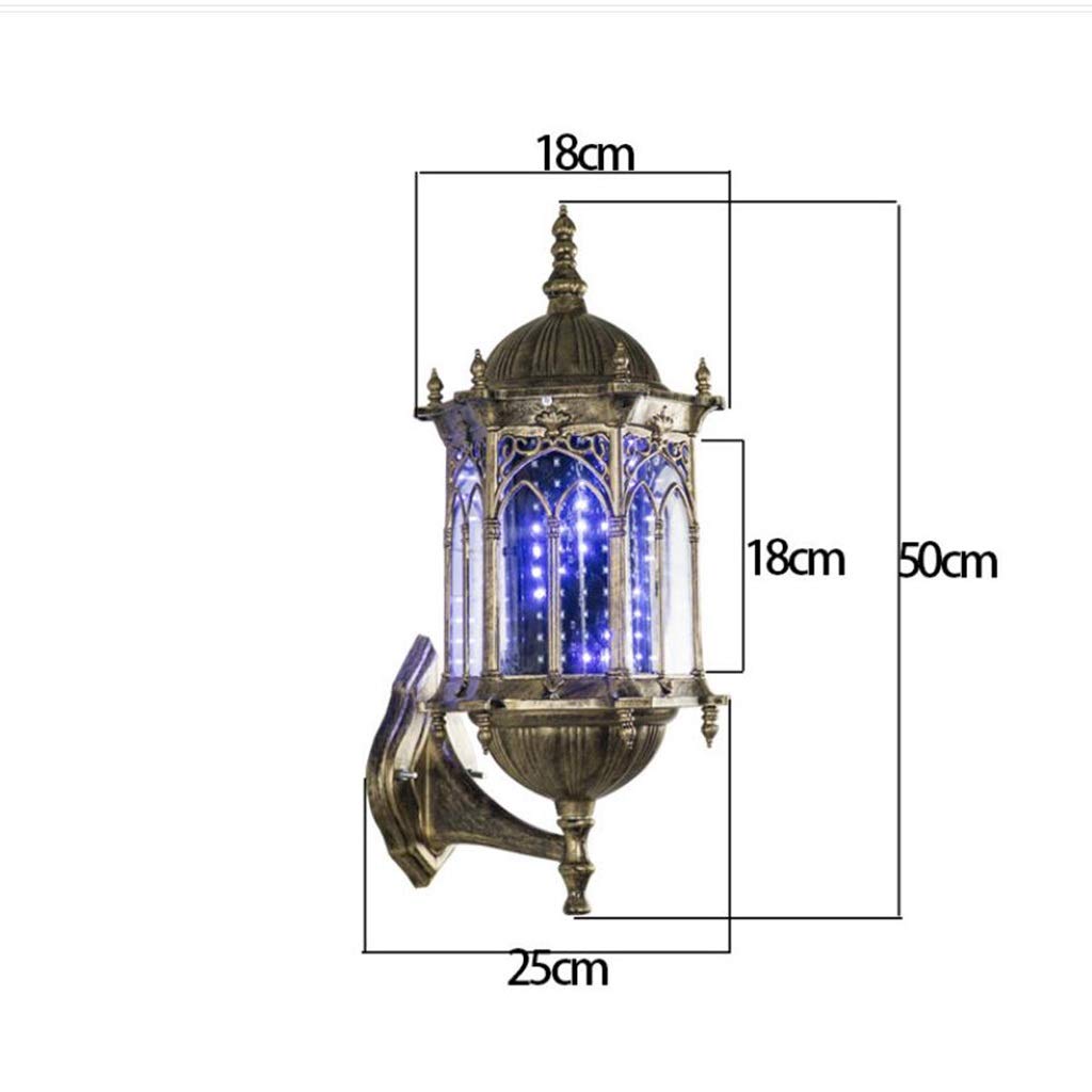 Tradycyjne oświetlenie LED, wodoodporna lampa turystyczna barberka sklep energooszczędne montowane na ścianie retro wiatr ściana lampa zewnętrzna dekoracja ścienna (kolor: B)