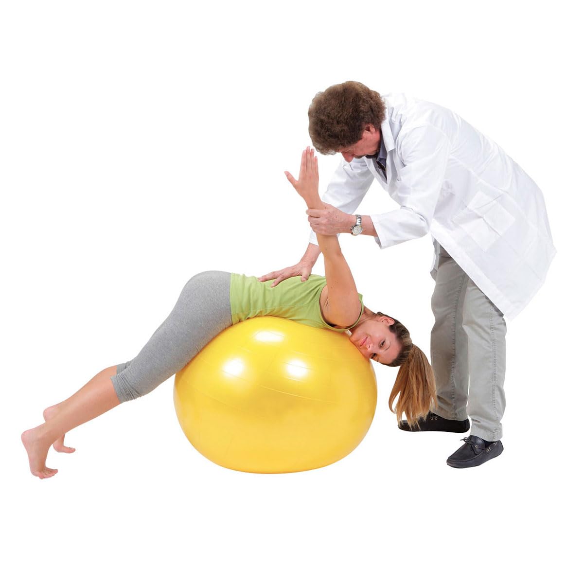 GYMNIC Plus Fit-Ball Ball diameter 75 cm yellow for physiotherapy fitness and rehabilitation - Image 3