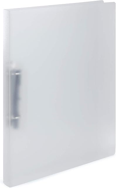 HERMA Ring Binder Translucent in White, A4, 25 mm Spine, Slim 2-Ring Binder Made of Plastic