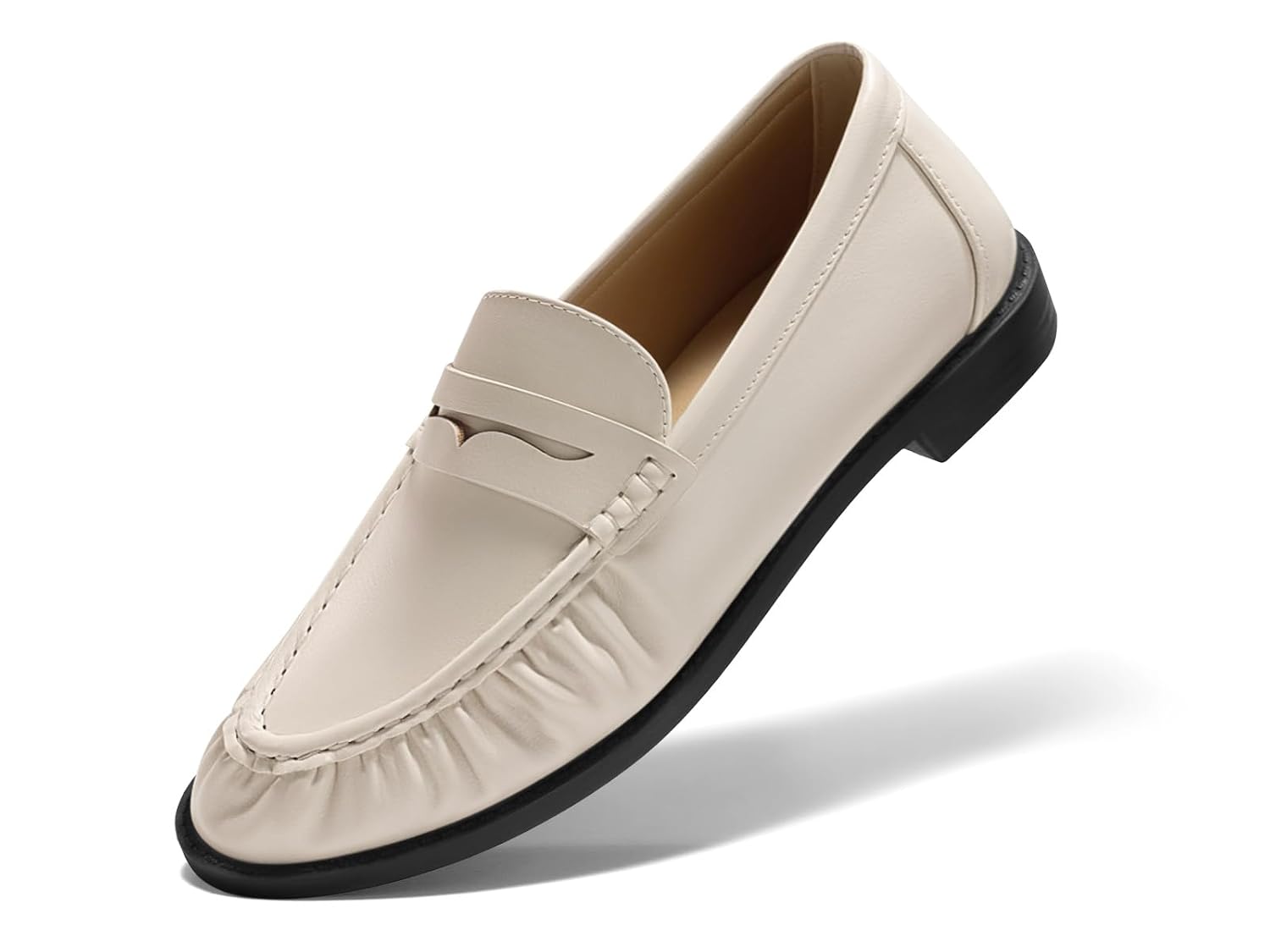 Coutgo Penny Loafers, Slip On Collapsible Heel