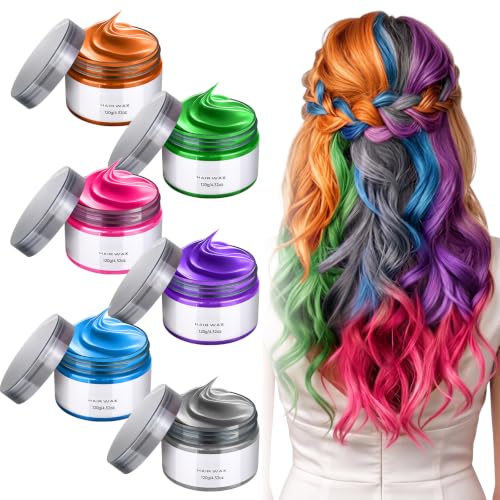 Set de 6 ceras para cabello - tinte temporal lavable miniatura 1