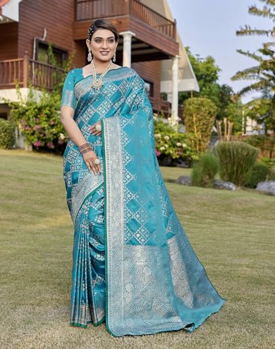 Image of Yashika Women's Pure Kanjivaram Silk Saree Soft Banarasi Style Wedding With Blouse Piece | Saree For Women | New Sari