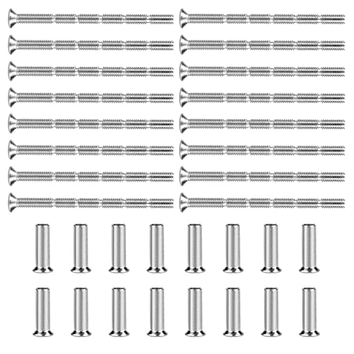 Lot de 16 vis de raccordement M4 - Poignée de porte - Vis - Pour la fixation des poignées de porte - Vis à manchon thumbnail