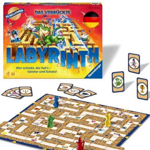 Ravensburger Familienspiel 26955 - Das verrĂĽckte Labyrinth - Gesellschaftsspiel - Spieleklassiker fĂĽr 2-4 Personen, Brettspiel ab 7 Jahren, deutsche Version