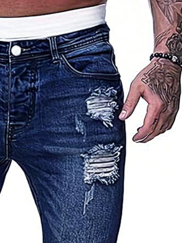 Floerns Men's Ripped Skinny Pants Distressed Denim Jeans with Pocket4