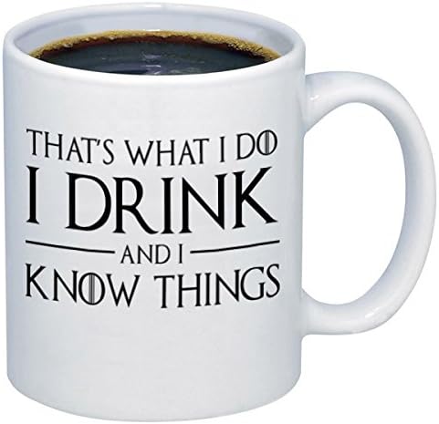 Miniatura 2 de P&B That's what I do I Drink and I know the Things - Tazas de café de cerámica PB242 (11 oz.)