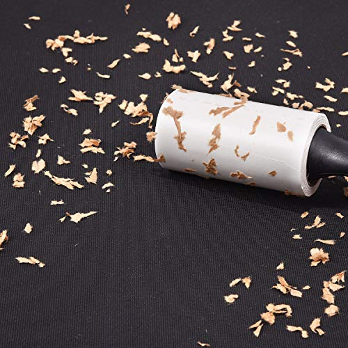 Vabaso 330 Blätter Extra Klebrig Fusselrolle mit 2 Ersatzrollen für Kleidung, Sofa, Bett und Teppich - Fusselroller für Tierhaare, Katzenhaare, Hundehaare Staub & Fussel, ca. 46,2m, 110 Blatt/Rollen