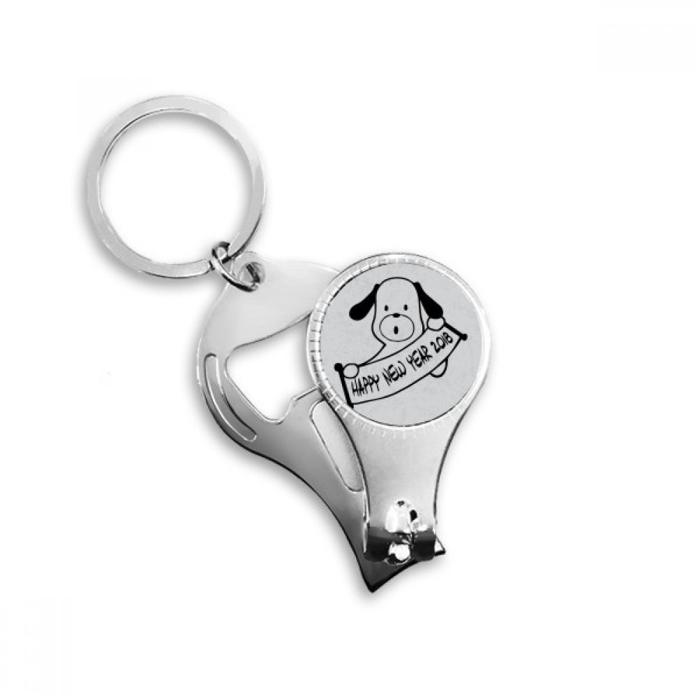 Coupe-ongles décapsuleur chien adorable porte-clés multifonction