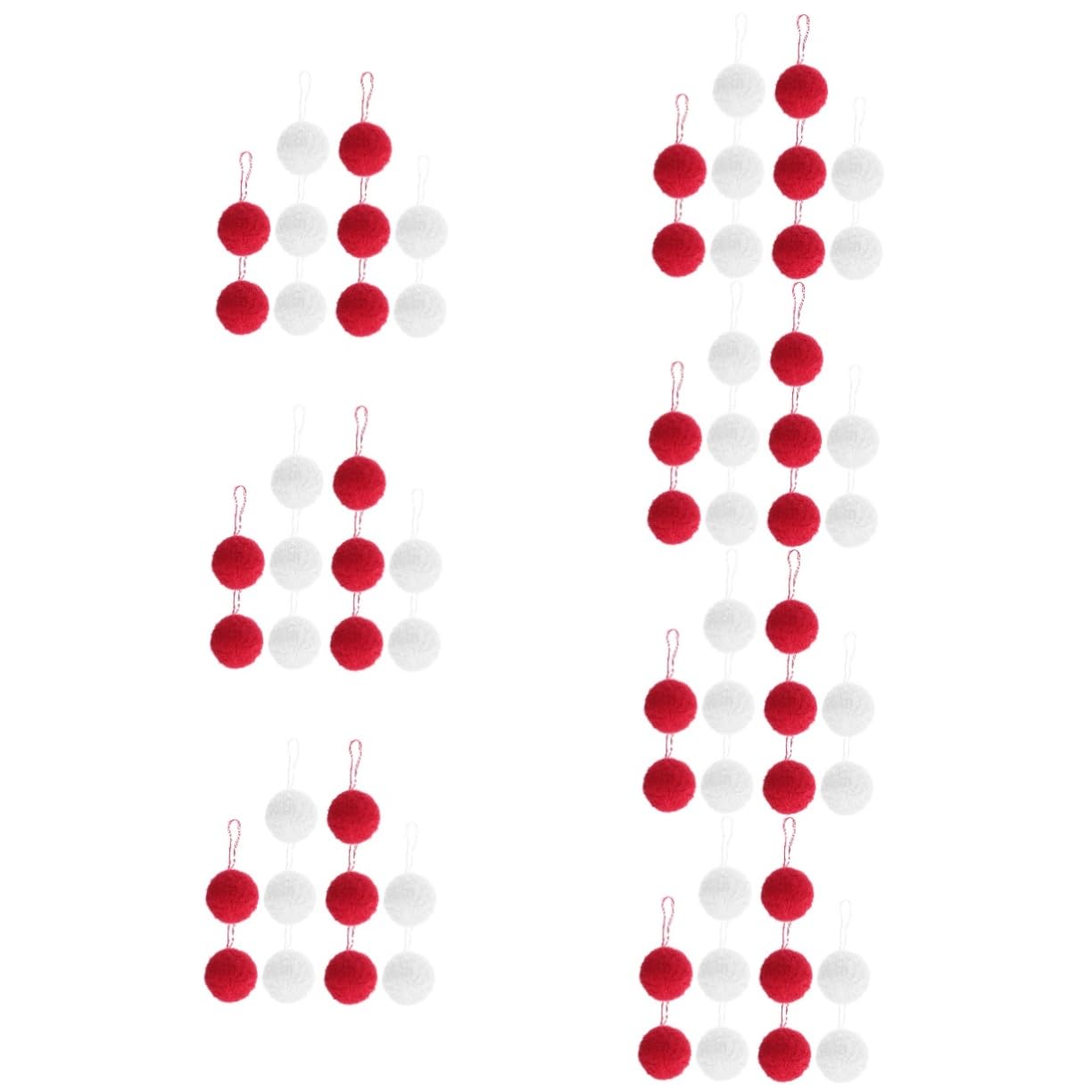 Boules de Noël en laine pour décoration d'arbre de fête en famille