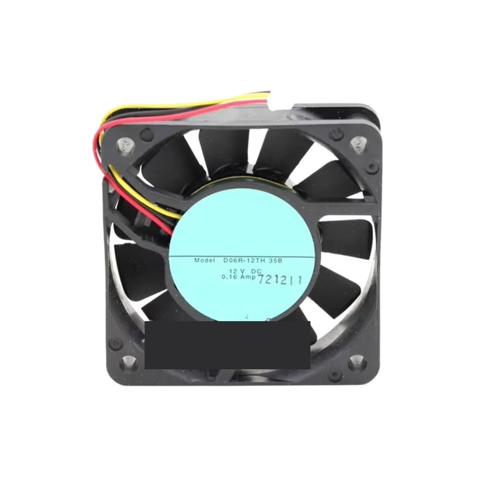 UITGVDQAT D06R-12TH 35B DC 12V 0.16A 60x60x15mm 3-Wire Server Cooling Fan