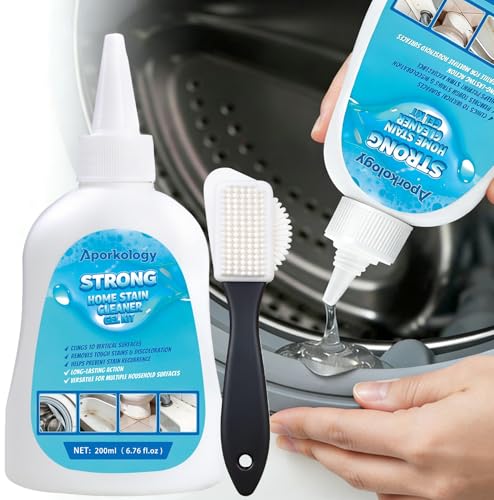 Aporkology Mold Stain Remover Gel, Home Stain Cleaner Gel, Heavy Duty Bathtub Stain Remover for Washing Machine, Toilet, Bathroom Grout, Bathtub, Kitchen Sinks, Tile, Door & Window Tracks (200ml)