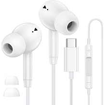 Wired Earbuds USB C for iPhone 17 16 Wired Headphones USB C USBC Earphones iPhone 17 Pro Max 17Pro Air 16 15 Plus 16e Braided Cord Samsung Galaxy S25 Buds Headset with Mic