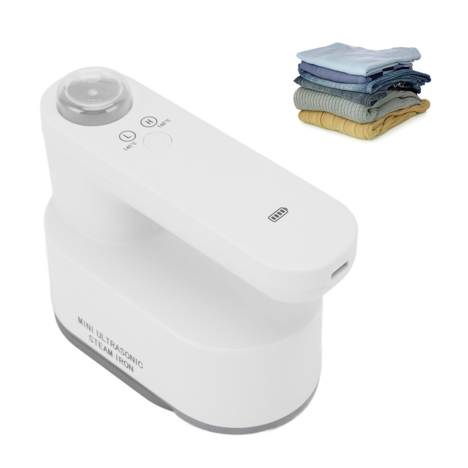 Bewinner Mini Plancha de Viaje, Plancha de Vapor Húmeda Seca Recargable Portátil Inalámbrica, Planchas Eléctricas Pequeñas para Ropa Dormitorio en Casa