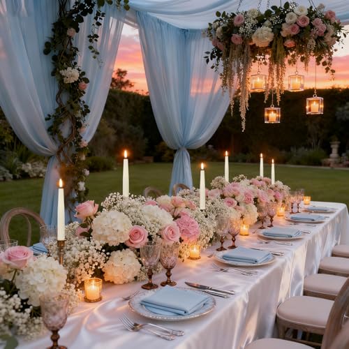 Image of Flameless Taper Candles Battery Operated with Remote Timer, Real Wax LED Taper Candles with 3D Flickering Wick, 4 Pack Ivory Flameless Candlesticks for Spring Wedding Home Bedroom Decor