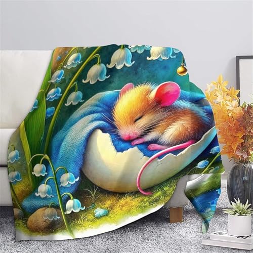 Couverture microfibres imprimée 3D souris douce plaid canapé 200x230cm - 7