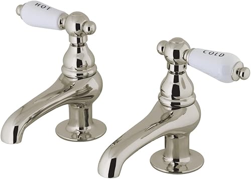 Kingston Brass CC3L8 - Grifo vintage para lavabo níquel cepillado