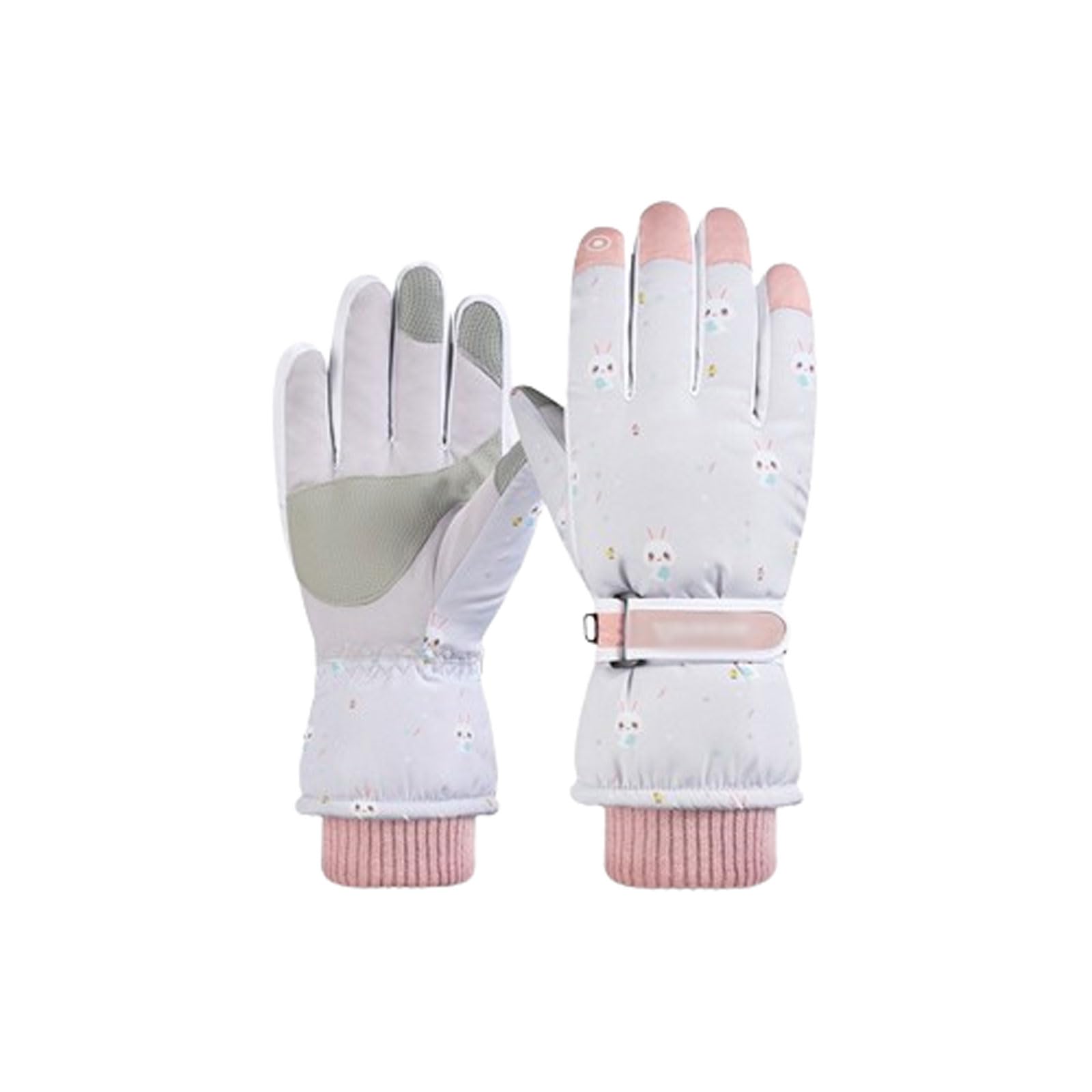 Guanti da Sci Invernali da Donna, Dita Intere per Sport all'Aria Aperta Ciclismo Equitazione Guanti Caldi Touchscreen Antiscivolo Impermeabili,