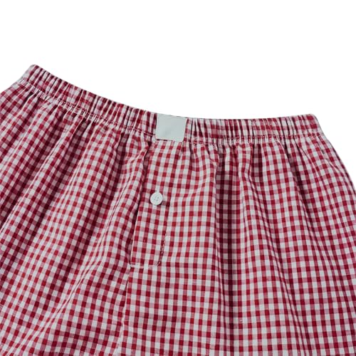 Image of Womens Y2k Plaid Shorts Women Cute Lounge Pajama Sleep Comfy & Casual Gingham PJ Boxer Shorts