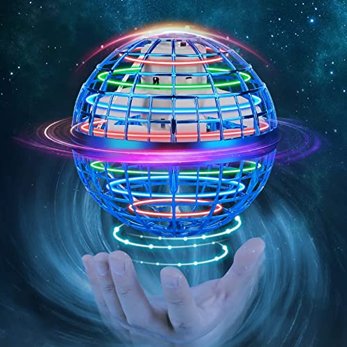 Flying Ball Toys Flying Orb Ball Spinner Drones Ball with Magic Led Lights Floating Fly Space Ball 360Â°Rotating Helicopter for Boys Girls Adult Gift 2022 Hot Toys for Christmas Festival Outdoor Indoor