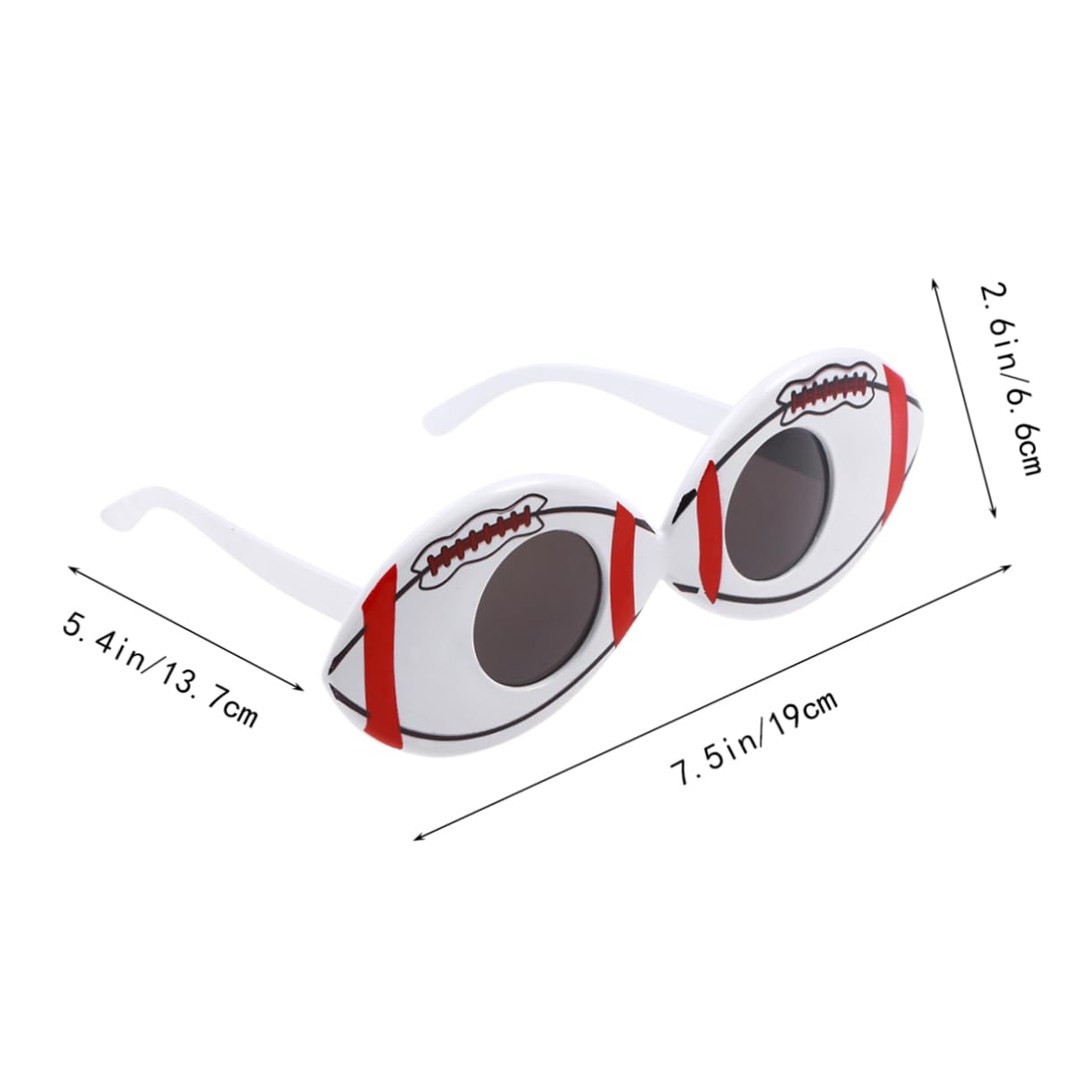 Ciieeo Soccer Glasses Rugby Shape Sunglasses Glasses Goggles Photo Booth Accessory