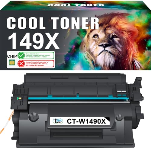 Toner 149X W1490X noir cartouche compatible pour HP LaserJet Pro 4002dn 4102fdw avec puce