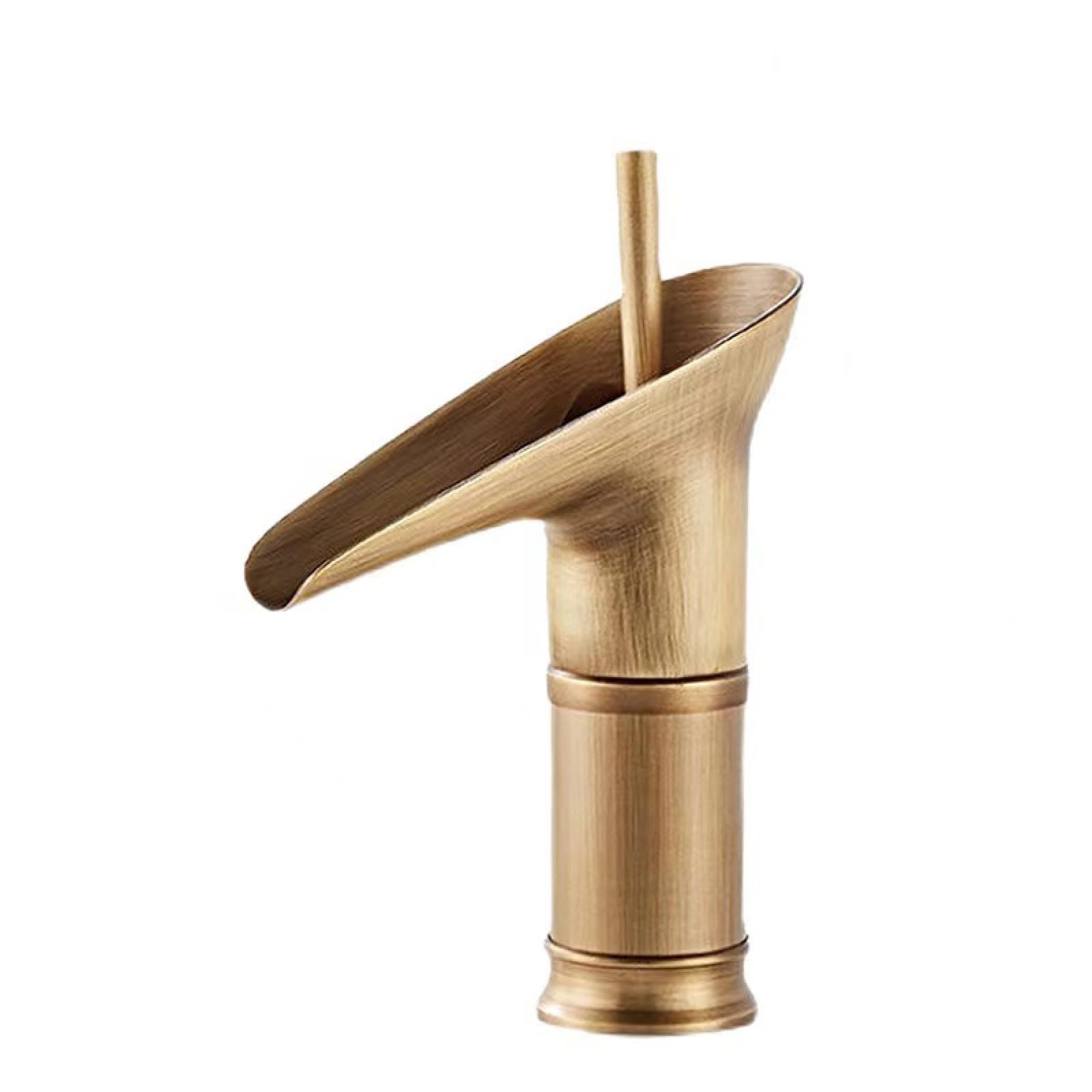 Bathroom, Bronze, Wine Glass, Waterfall, Hot and Cold Water, Washbasin, Faucet, Antique-Style