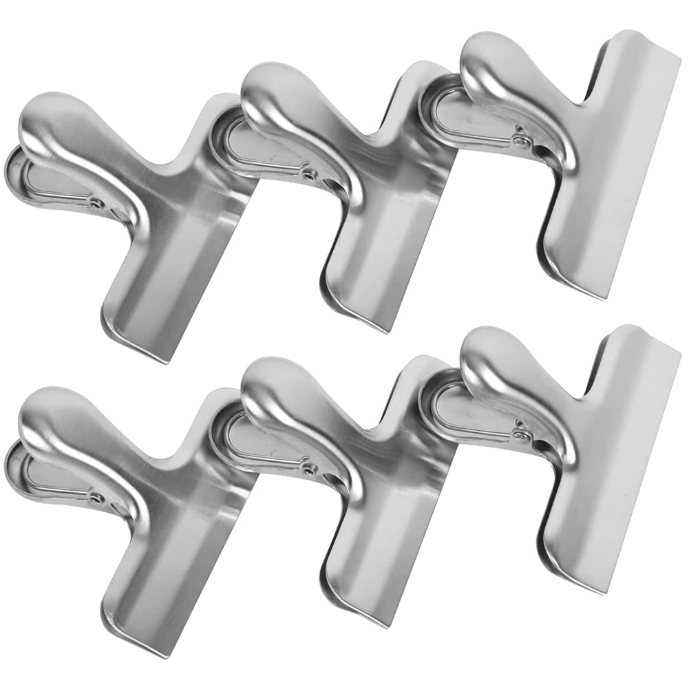 CTRLZS 6 PCS Chip Clips Bag Clips Food Clips Tight Seal Kitchen Clips Clips Stainless Steel Chip Clip