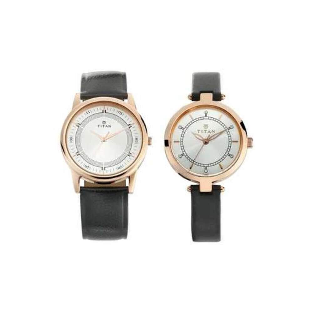 Titan Unisex Leather Wedding Bandhan Analog Silver Dial Watch-Nm17732603Wl01 / Nl17732603Wl01, Band Color-Black (B07NR6ZMY4) Amazon Price History, Amazon Price Tracker