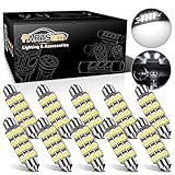 Partsam White 12-3528-SMD 42mm Festoon LED Bulbs Interior Dome Map Reading Lights (Pack of 10)