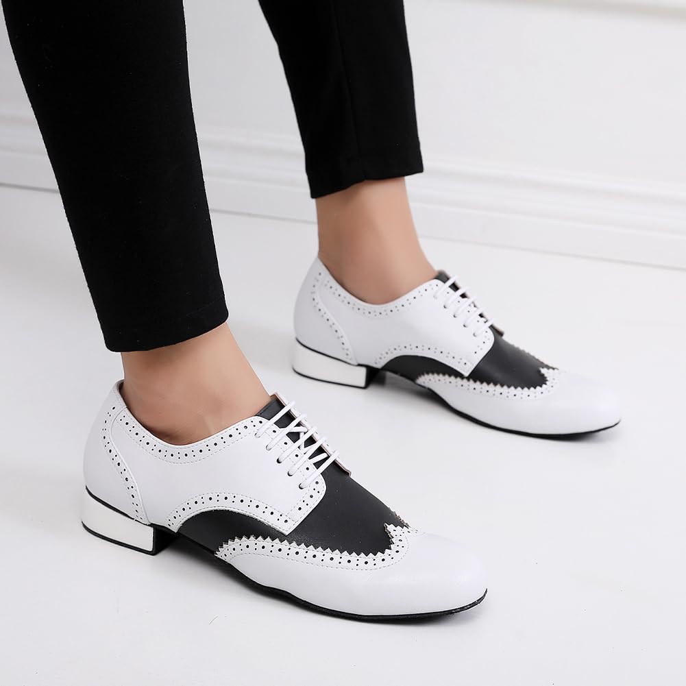 SWDZM Scarpe da Ballo Salsa Uomo Suola Scamosciato per Salsa Tango Jazz di Pratica di Danza Scarpe