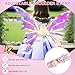 Kardeep Electric Fairy Butterfly Wings for Girls Adults, Light Up Butterfly Wings for Women, Iridescent Wing Dress Up for Dogs, Role Playing LED Wing for Birthday Halloween Christmas and Party Attire