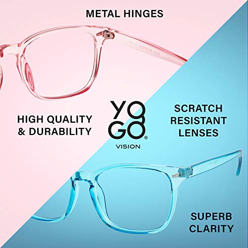 Image of Yogo Vision Blue Light Blocking Computer Glasses Anti Glare Reduce Eyestrain Eyeglasses for Men and Women