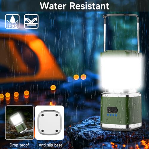 Lanterne de camping LED étanche et rechargeable avec 4 modes d'éclairage