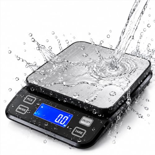 Waterproof Digital Kitchen Scale 0.1g Precision