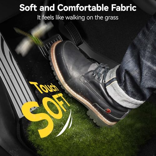 Image of 3W 9PCS Floor Mats for Tesla Model Y Juniper 2025 2026 Star Trails Carpets | Only Premium /Performance, Metal Pedal, Cargo Liner Backrest Mats Double Layer TPE All Weather Custom Fit Model Y Accessories