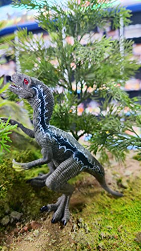 Zappi Co Childrens Velociraptor Blue/Grey Dinosaur Figure Toy (14cm Length) Realistic Detailed Dino Collection for Kids - Image 3