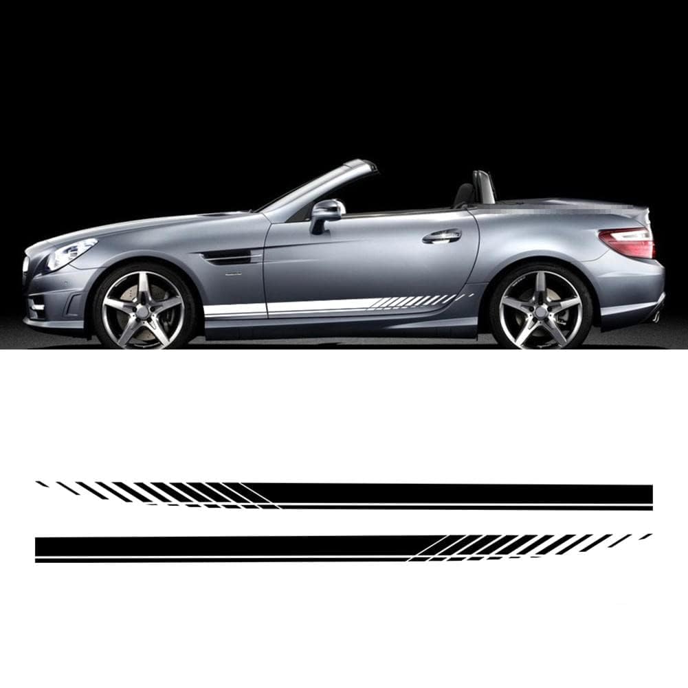 UNCLE LIAO Car Side Skirt For Mercedes Benz SLK Class R170 R171 R172 SLK55 AMG SLK200 250 Auto Car Door Sticker Side Step Skirt.,Yellow