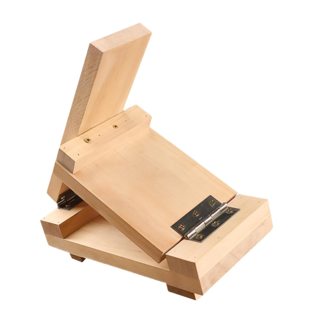 Stampo Pressa per Impasto Ravioli in Legno Beige, Semplice