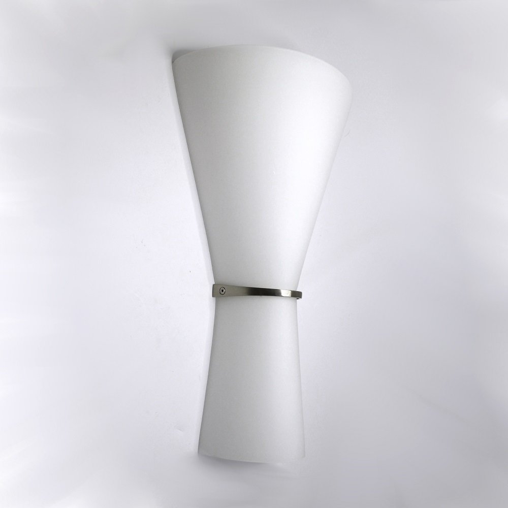 LED Wandlampe Alan Effektlampe Glas Up Down Weiß Chrom Badleuchte Deko
