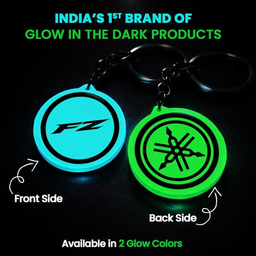 Image of Mi Glow Store Glow in Dark Keychain for Bike Men | Gift for Man | Bike Accessories | Charges in Light Glows in Dark | Key chain for Bike