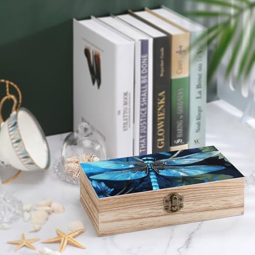 Boîte de rangement en bois libellule pour loisirs créatifs - 5