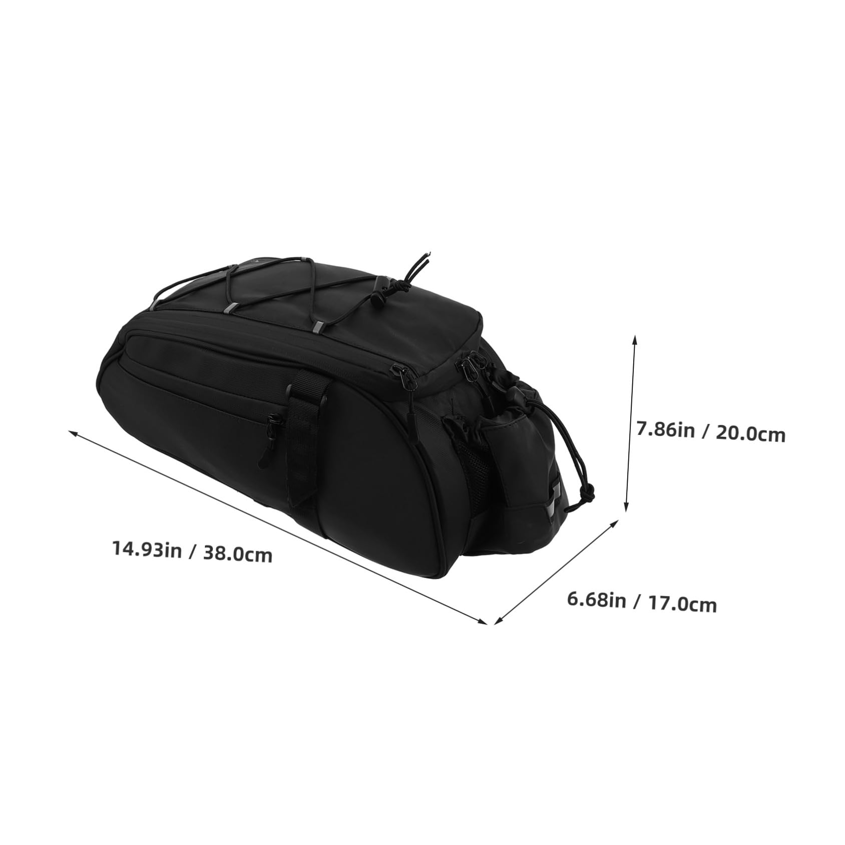 BESPORTBLE Borsa da Telaio per Bicicletta per Portapacchi Posteriore per Attrezzatura da Ciclismo per Dispositivi Elettronici per Viaggio Nera Adatta per Città e Fuoristrada