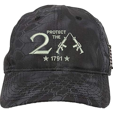AmazingShirts Protect The 2nd Amendment 1791 AR15 Guns Right Freedom Embroidered One Size Fits All Unstructured Hats (TAC Black/Silver) Cover