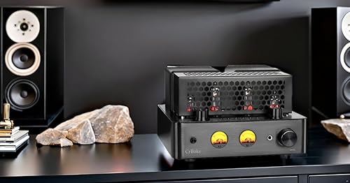 Miniatura 8 de Amplificador de tubo de audio con 4 tubos de vacío, 100 W, amplificador de potencia híbrido estéreo integrado para altavoces de estantería de alta